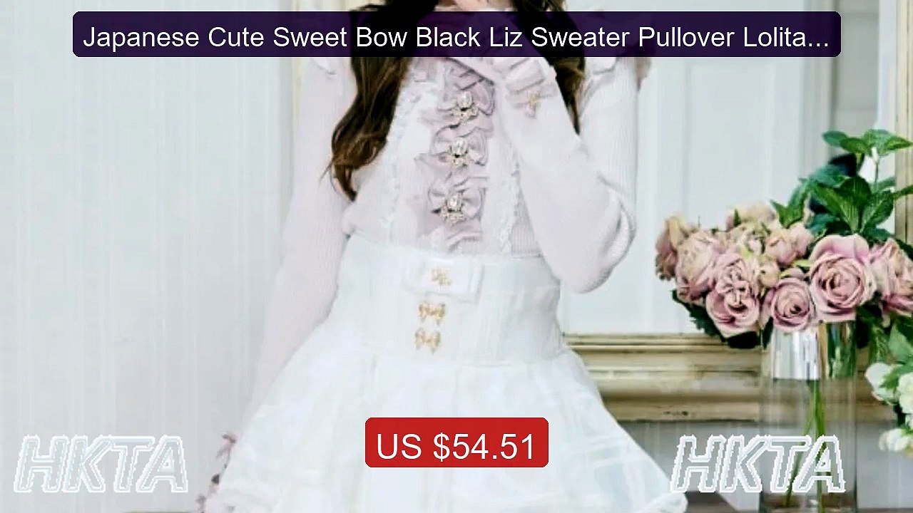 Japanese Cute Sweet Bow Black Liz Sweater Pullover Lolita Girls 20... -- Best Deal 2026 | Shop Now!