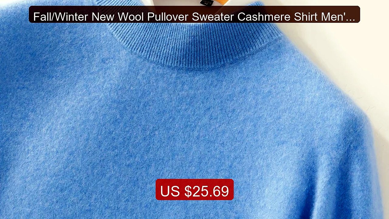 Fall/Winter New Wool Pullover Sweater Cashmere Shirt Men's Sem... -- Hot Deal 2026 | Limited Offer!
