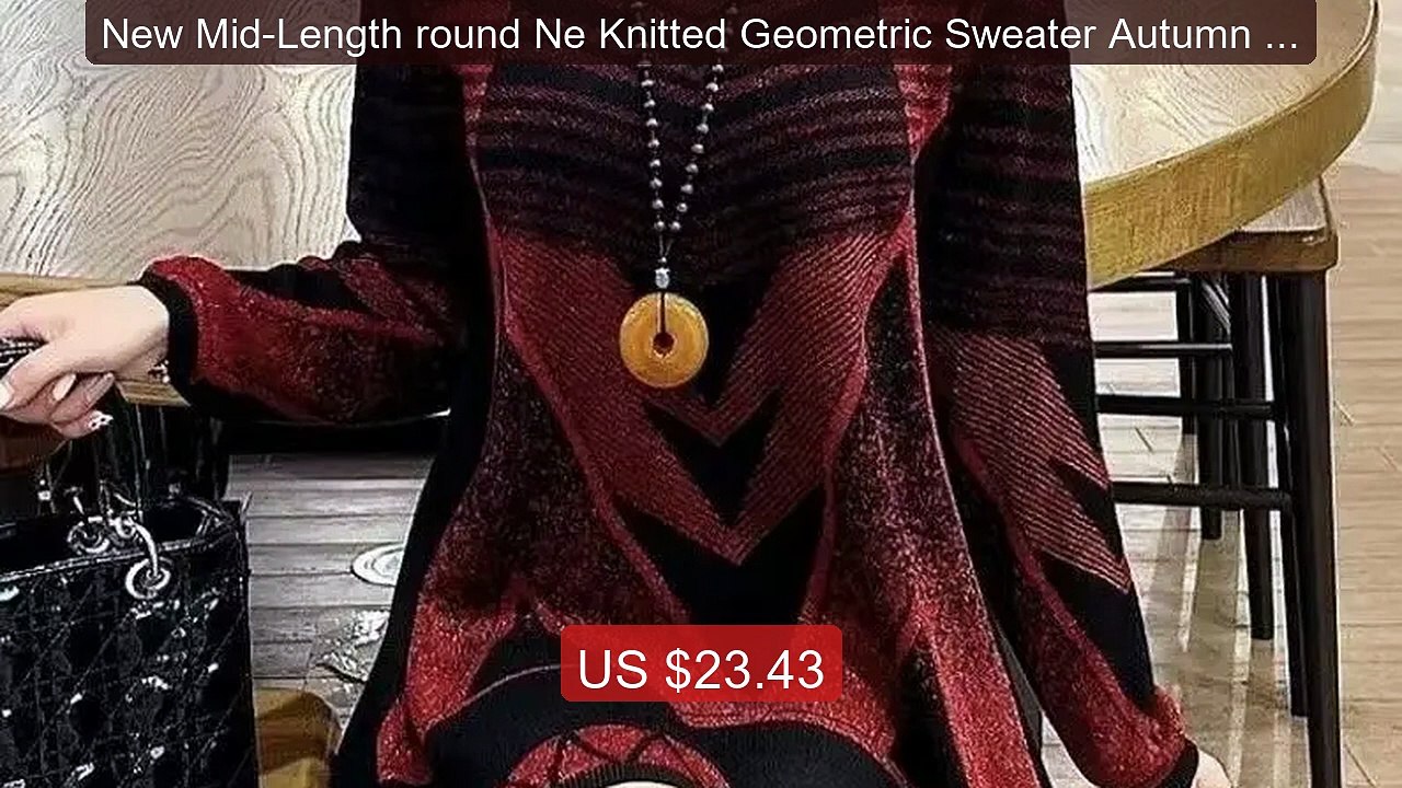 New Mid-Length round Ne Knitted Geometric Sweater Autumn Winte... -- Hot Deal 2026 | Limited Offer!