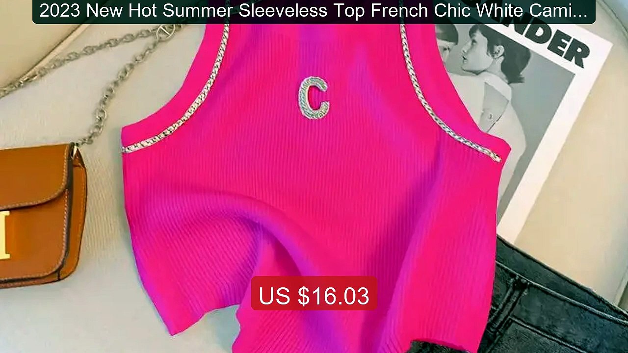 2023 New Hot Summer Sleeveless Top French Chic White Camiso... -- Top Pick 2026 | Unbeatable Price!