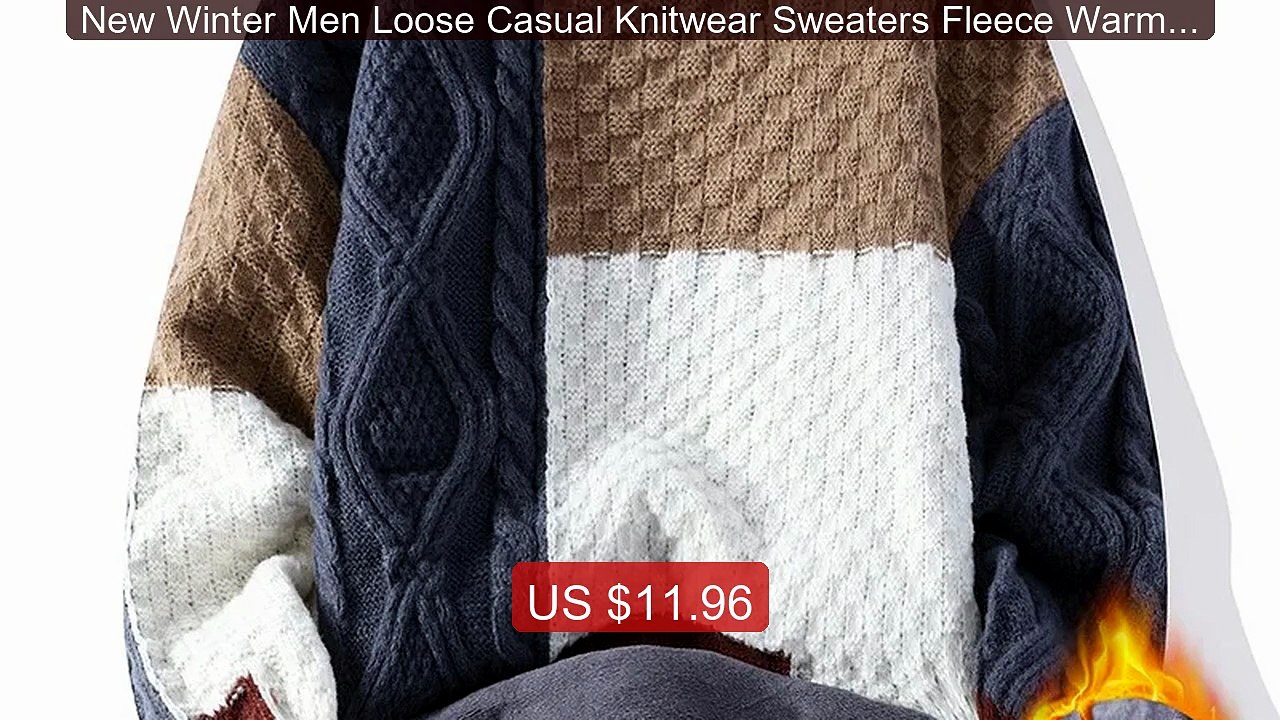New Winter Men Loose Casual Knitwear Sweaters Fleece Warm P... -- Top Pick 2026 | Unbeatable Price!