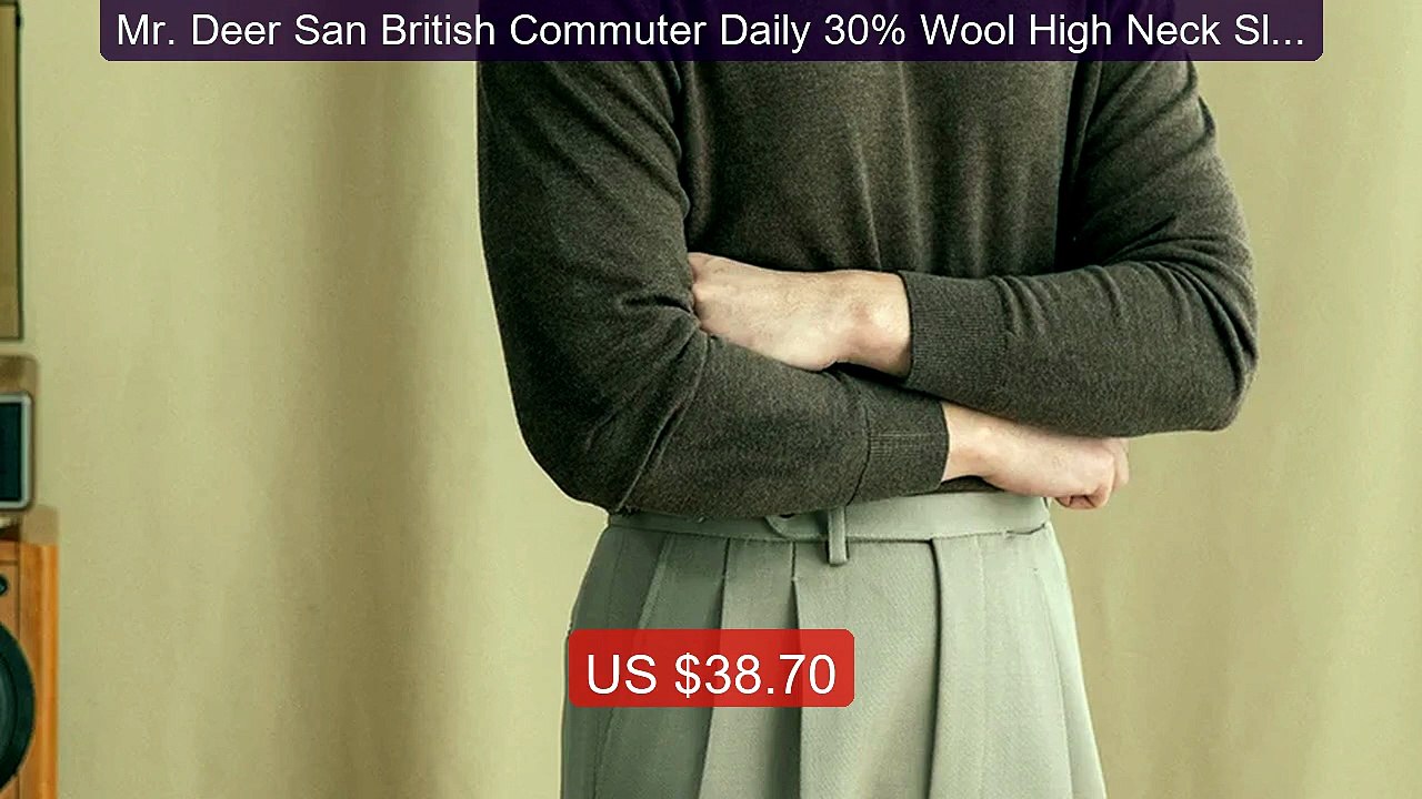 Mr. Deer San British Commuter Daily 30% Wool High Neck Slim Fi... -- Hot Deal 2026 | Limited Offer!