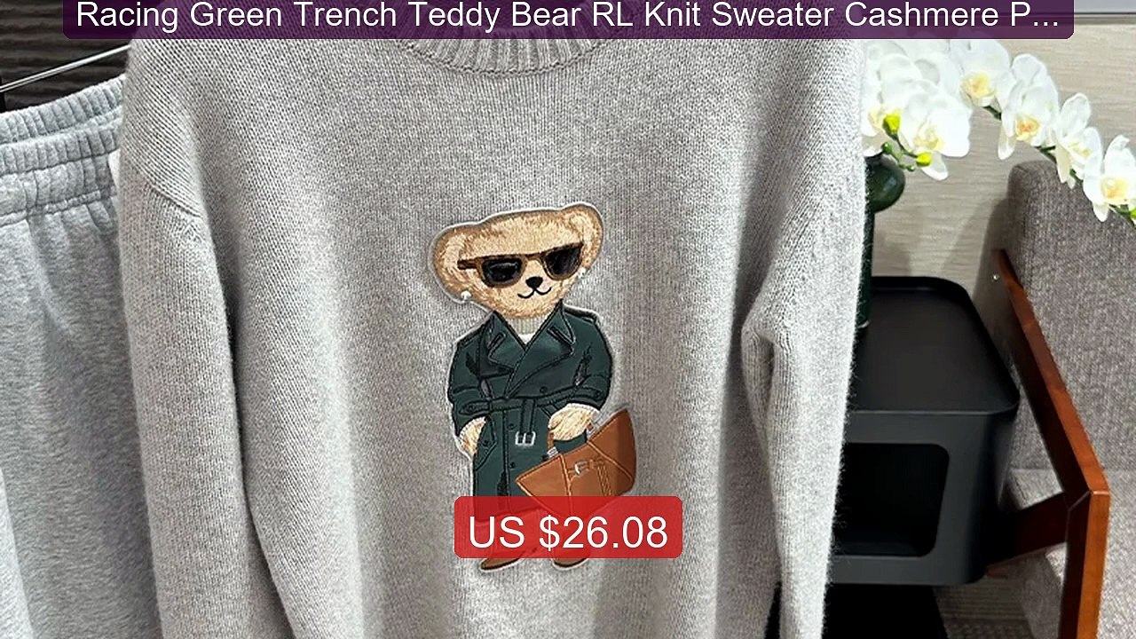 Racing Green Trench Teddy Bear RL Knit Sweater Cashmere Pul... -- Top Pick 2026 | Unbeatable Price!
