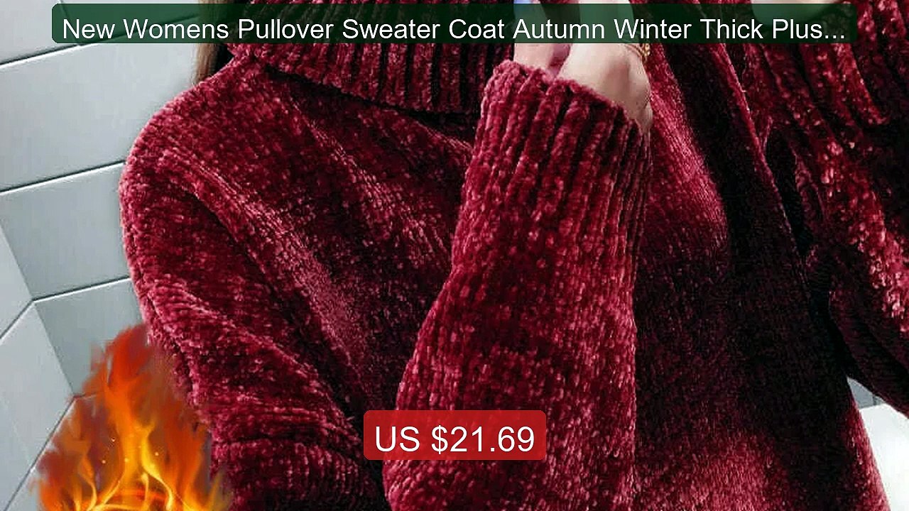 New Womens Pullover Sweater Coat Autumn Winter Thick Plus Flee... -- Best Buy 2026 | Great Quality!