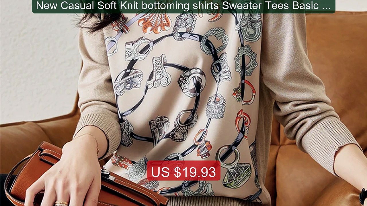 New Casual Soft Knit bottoming shirts Sweater Tees Basic sh... -- Top Pick 2026 | Unbeatable Price!