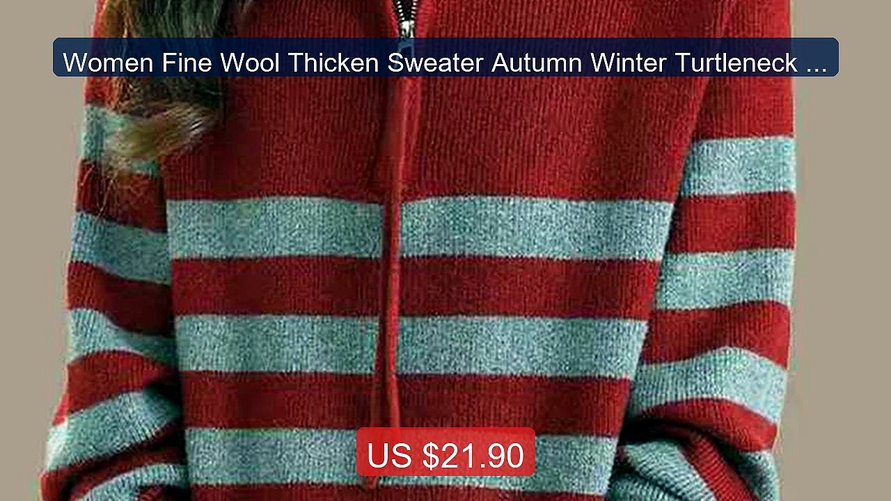 Women Fine Wool Thicken Sweater Autumn Winter Turtleneck Half Zippe... -- Top Rated 2026 | Buy Now!