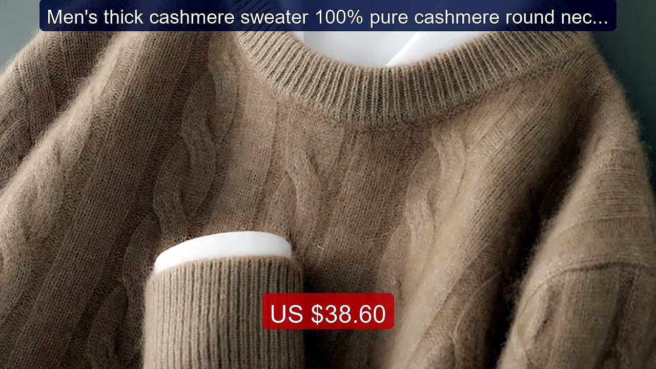 Men's thick cashmere sweater 100% pure cashmere round neck ca... -- Amazing Value 2026 | Must Have!