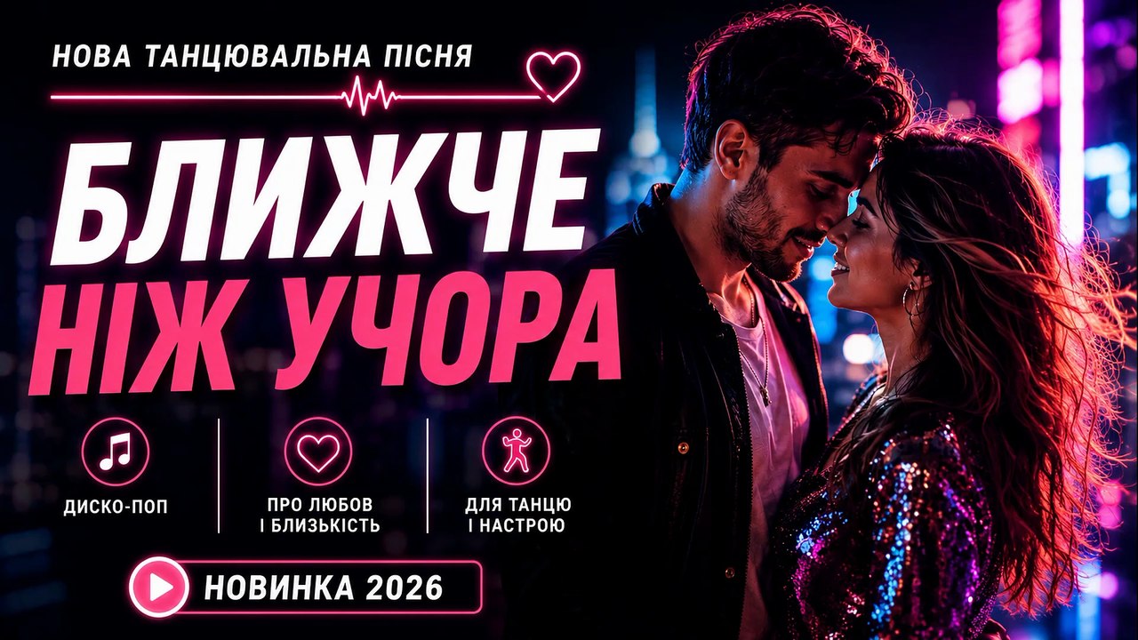 Closer Than Yesterday 💛 Romantic Ukrainian Dance Pop | Feel Good Love Song