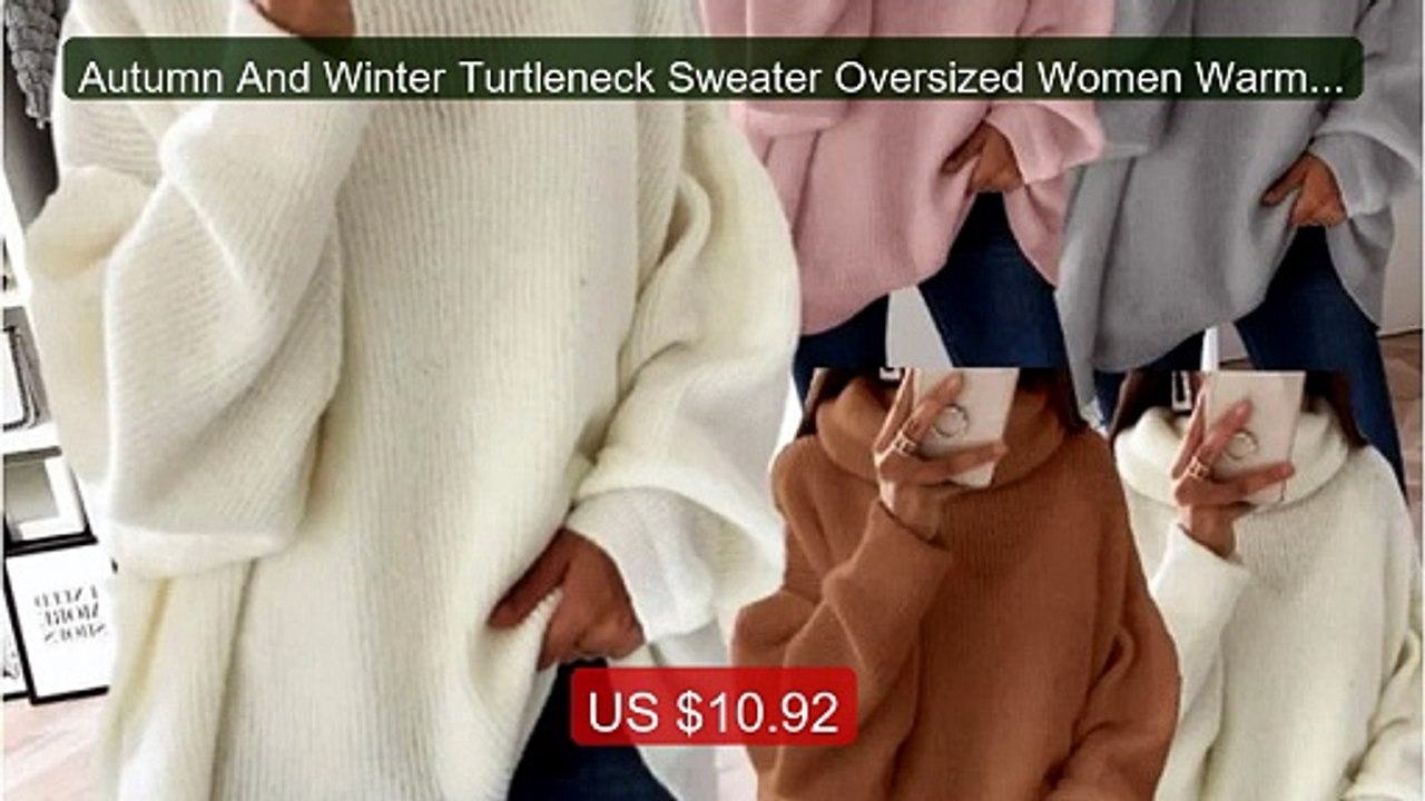 Autumn And Winter Turtleneck Sweater Oversized Women Warm Knit... -- Hot Deal 2026 | Limited Offer!
