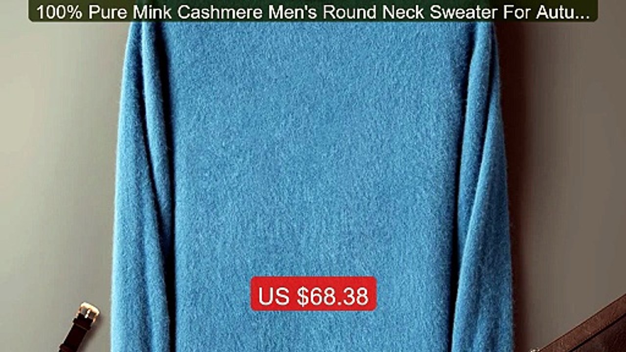 100% Pure Mink Cashmere Men's Round Neck Sweater For Autumn Winter... -- Best Deal 2026 | Shop Now!