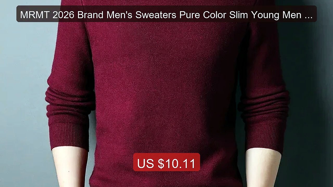 MRMT 2026 Brand Men's Sweaters Pure Color Slim Young Men Sw... -- Top Pick 2026 | Unbeatable Price!