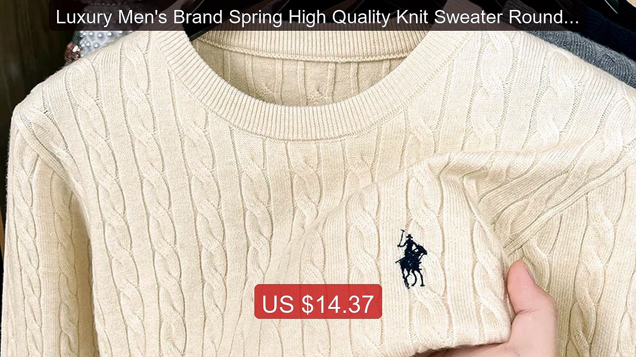 Luxury Men's Brand Spring High Quality Knit Sweater Round Neck Jac... -- Best Deal 2026 | Shop Now!