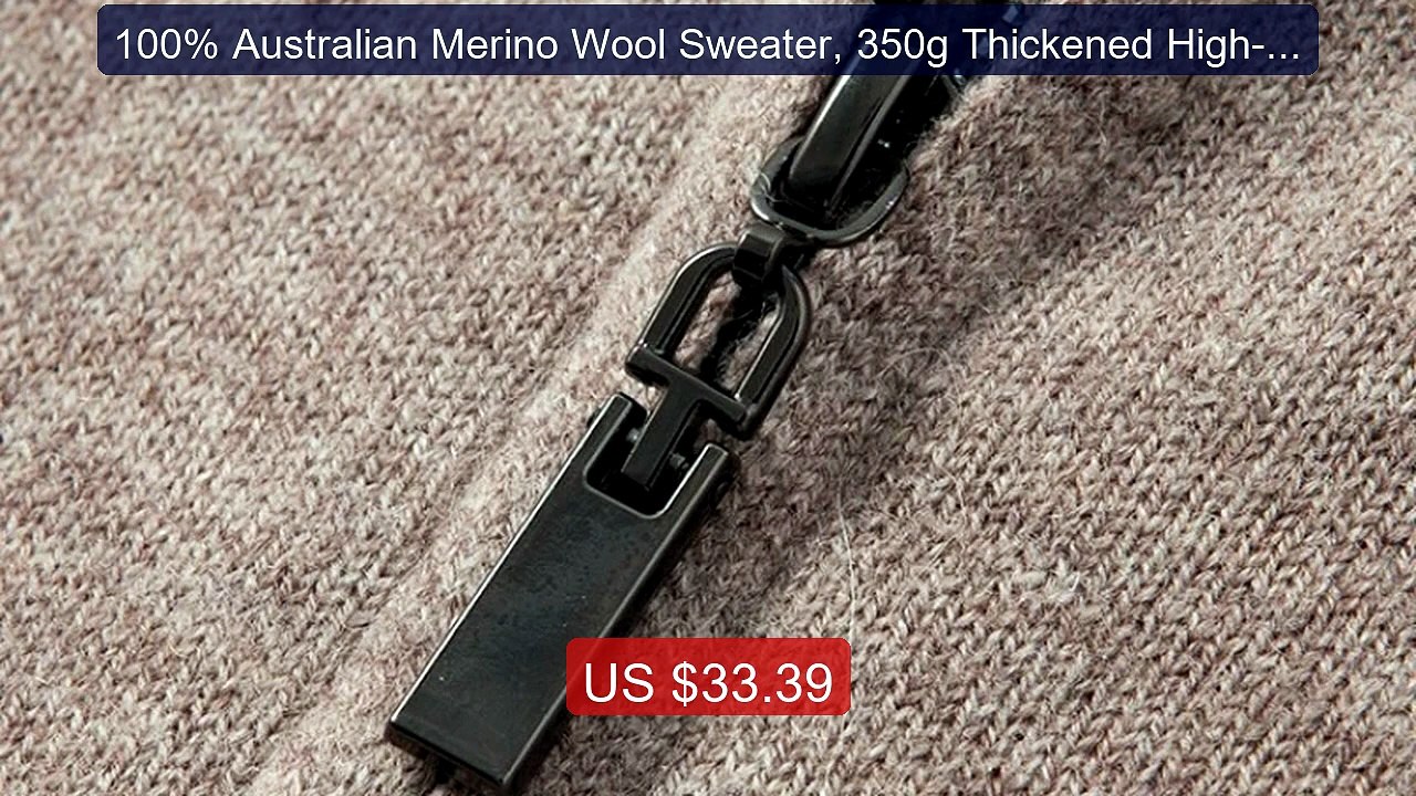 100% Australian Merino Wool Sweater, 350g Thickened High-Neck Zip-... -- Best Deal 2026 | Shop Now!