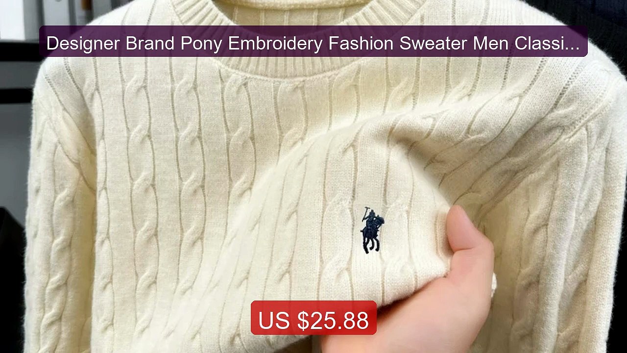 Designer Brand Pony Embroidery Fashion Sweater Men Classic Pau... -- Hot Deal 2026 | Limited Offer!