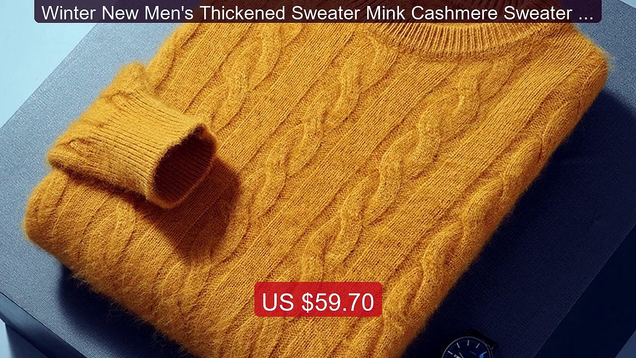 Winter New Men's Thickened Sweater Mink Cashmere Sweater Pullo... -- Best Buy 2026 | Great Quality!