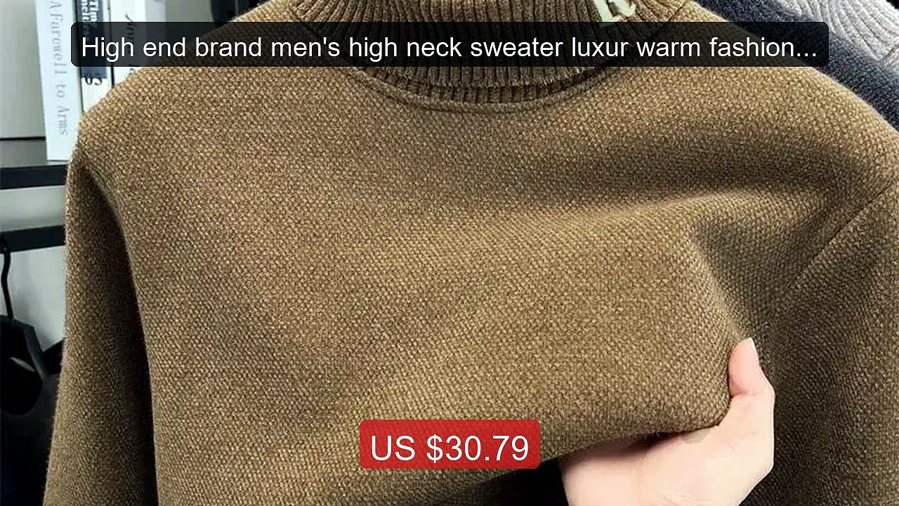 High end brand men's high neck sweater luxur warm fashion bes... -- Amazing Value 2026 | Must Have!