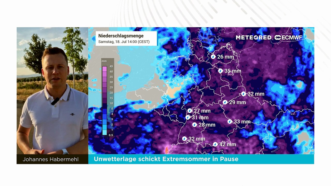 Unwetterlage schickt Extremsommer in Pause