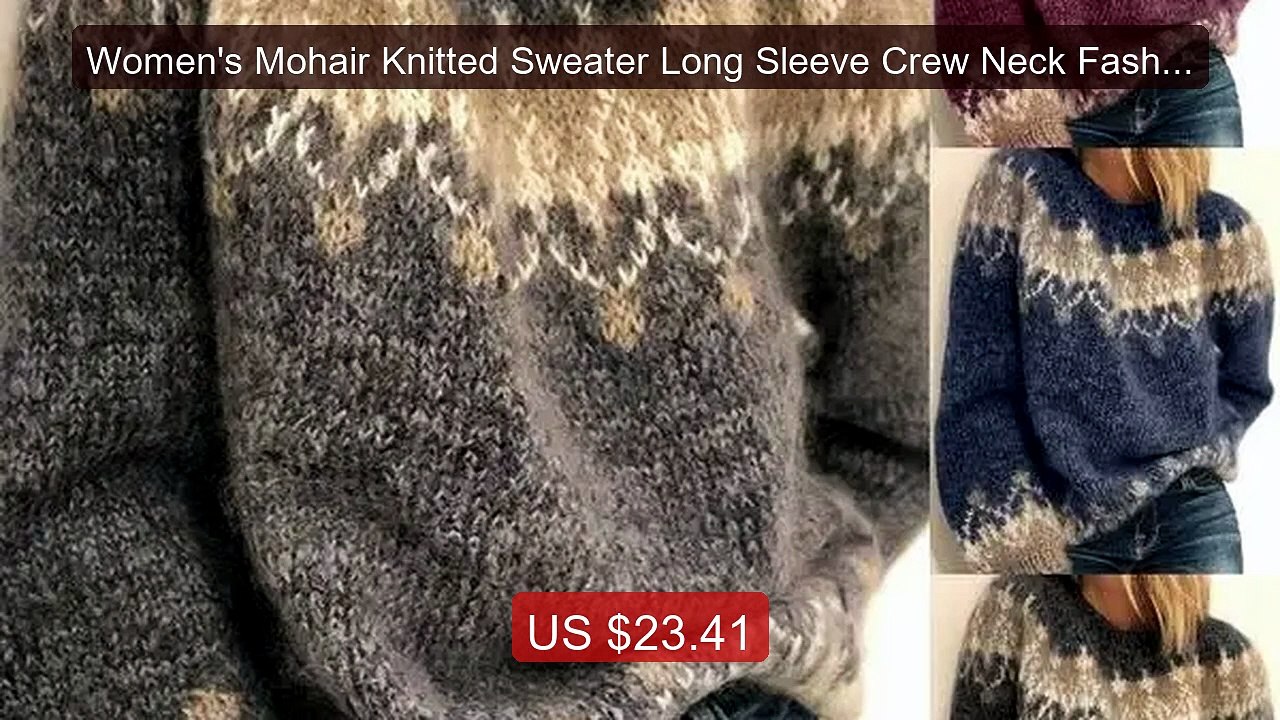 Women's Mohair Knitted Sweater Long Sleeve Crew Neck Fashionable Wi... -- Top Rated 2026 | Buy Now!