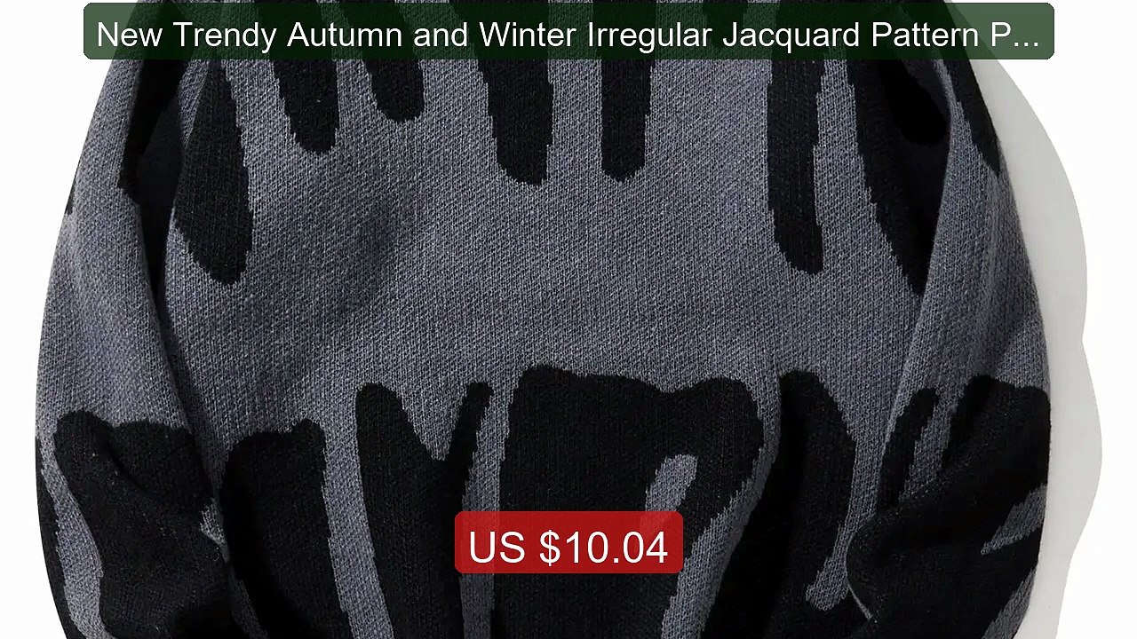 New Trendy Autumn and Winter Irregular Jacquard Pattern Pul... -- Top Pick 2026 | Unbeatable Price!