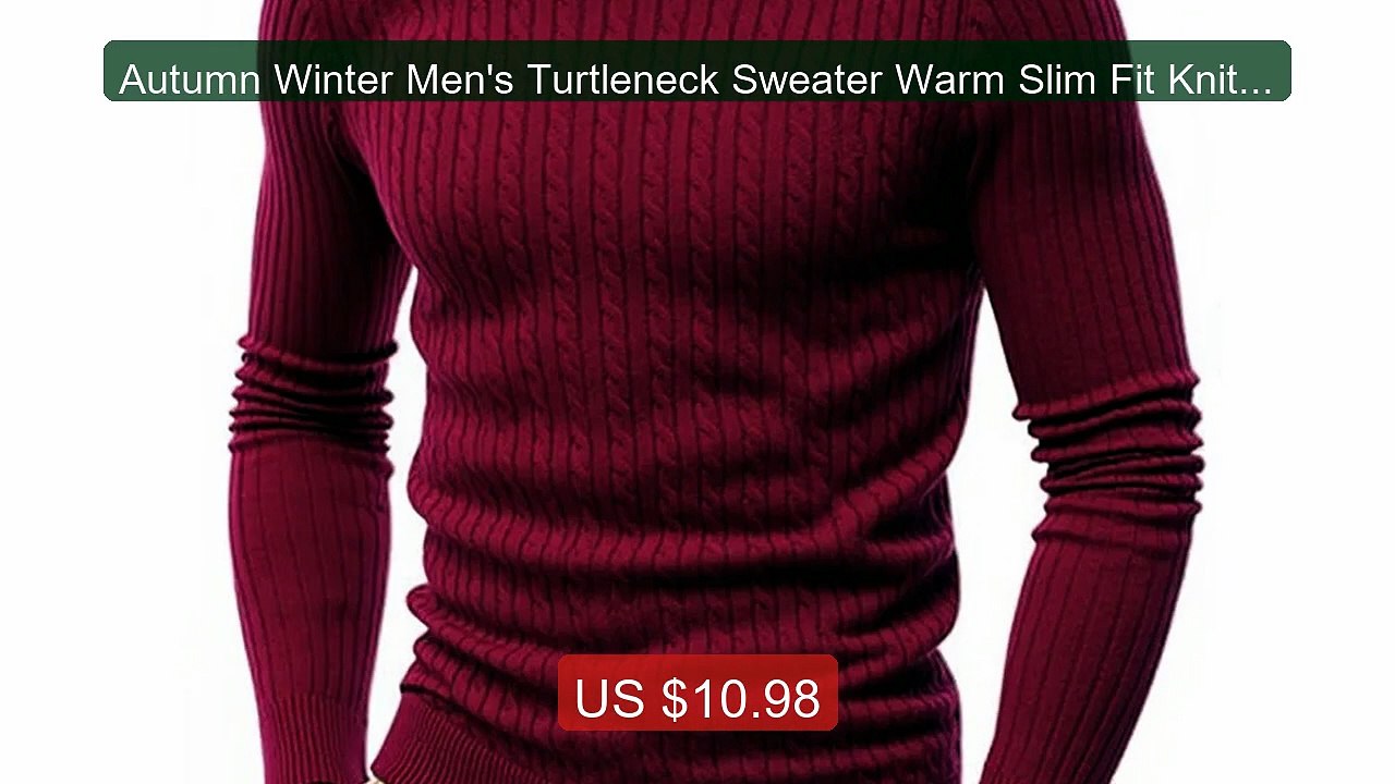 Autumn Winter Men's Turtleneck Sweater Warm Slim Fit Knitted P... -- Hot Deal 2026 | Limited Offer!