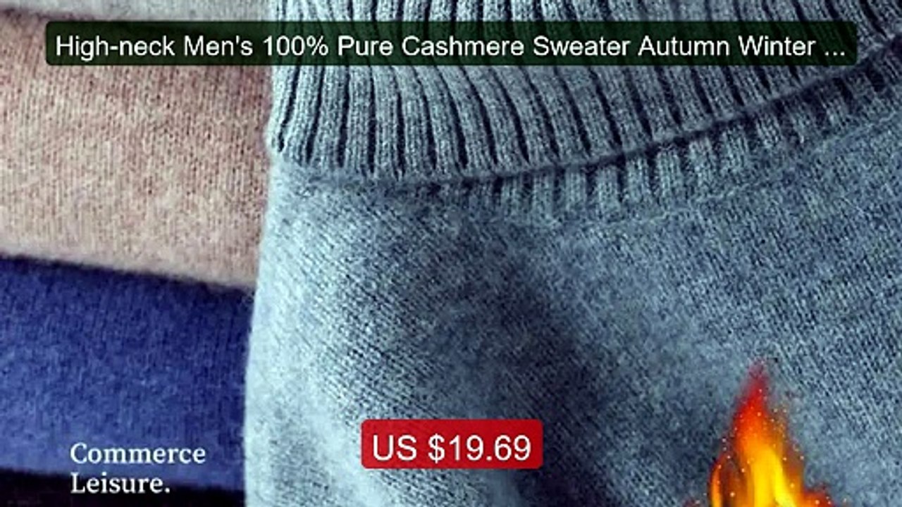 High-neck Men's 100% Pure Cashmere Sweater Autumn Winter Th... -- Top Pick 2026 | Unbeatable Price!