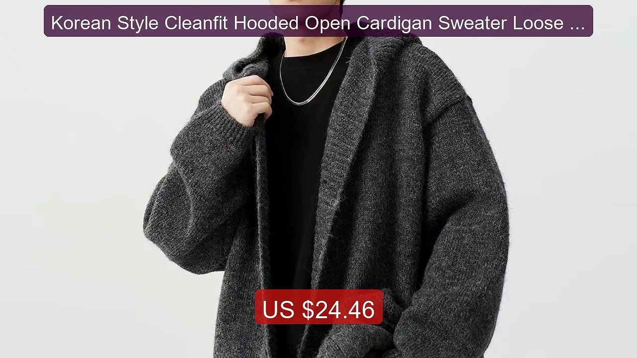 Korean Style Cleanfit Hooded Open Cardigan Sweater Loose Casu... -- Amazing Value 2026 | Must Have!