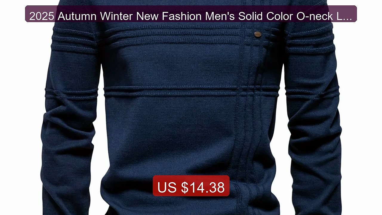 2025 Autumn Winter New Fashion Men's Solid Color O-neck Long Sleev... -- Best Deal 2026 | Shop Now!