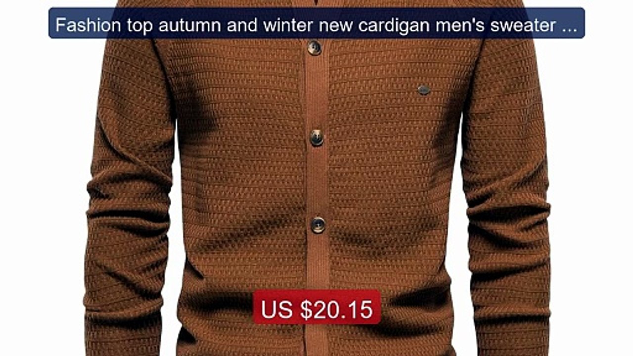 Fashion top autumn and winter new cardigan men's sweater high-... -- Best Buy 2026 | Great Quality!