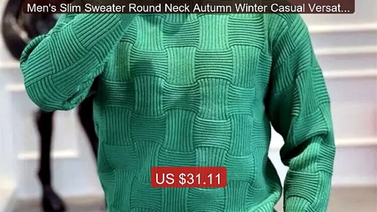 Men's Slim Sweater Round Neck Autumn Winter Casual Versatile ... -- Amazing Value 2026 | Must Have!