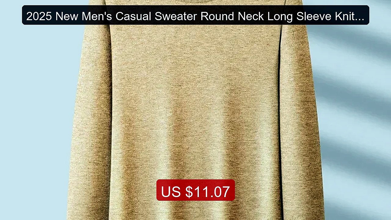 2025 New Men's Casual Sweater Round Neck Long Sleeve Knitted ... -- Amazing Value 2026 | Must Have!