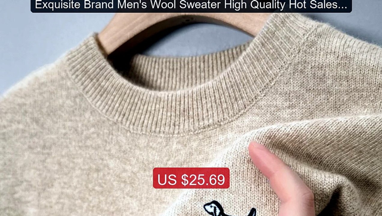 Exquisite Brand Men's Wool Sweater High Quality Hot Sales Dog ... -- Hot Deal 2026 | Limited Offer!