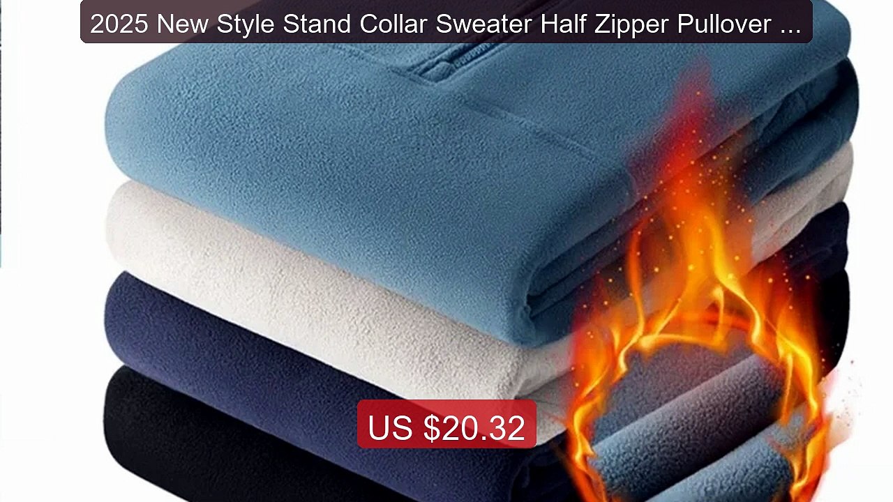 2025 New Style Stand Collar Sweater Half Zipper Pullover Long Slee... -- Best Deal 2026 | Shop Now!