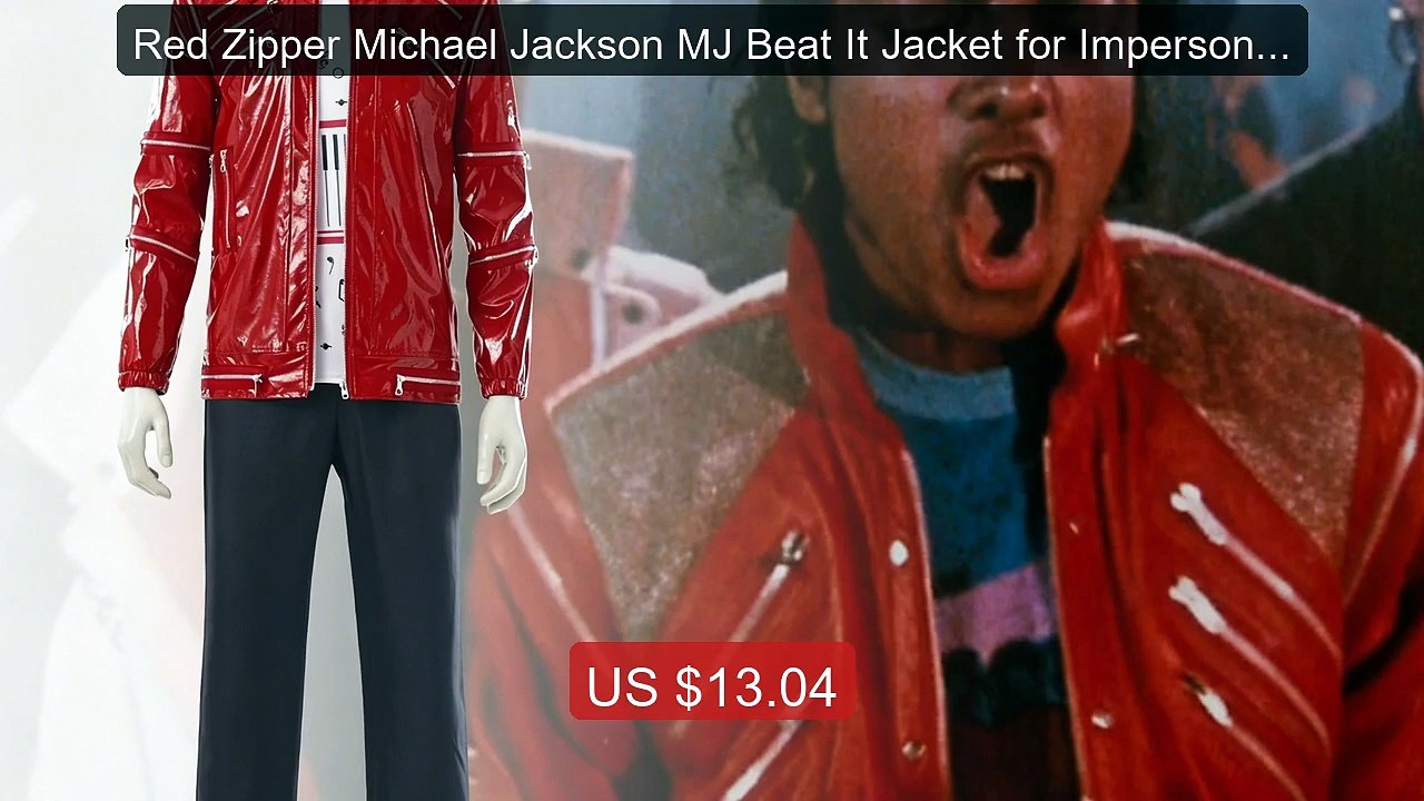 Red Zipper Michael Jackson MJ Beat It Jacket for Impersonator... -- Amazing Value 2026 | Must Have!