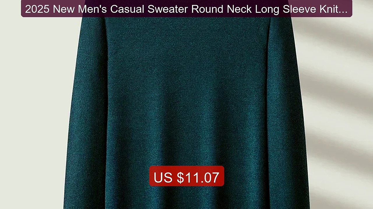 2025 New Men's Casual Sweater Round Neck Long Sleeve Knitte... -- Top Pick 2026 | Unbeatable Price!