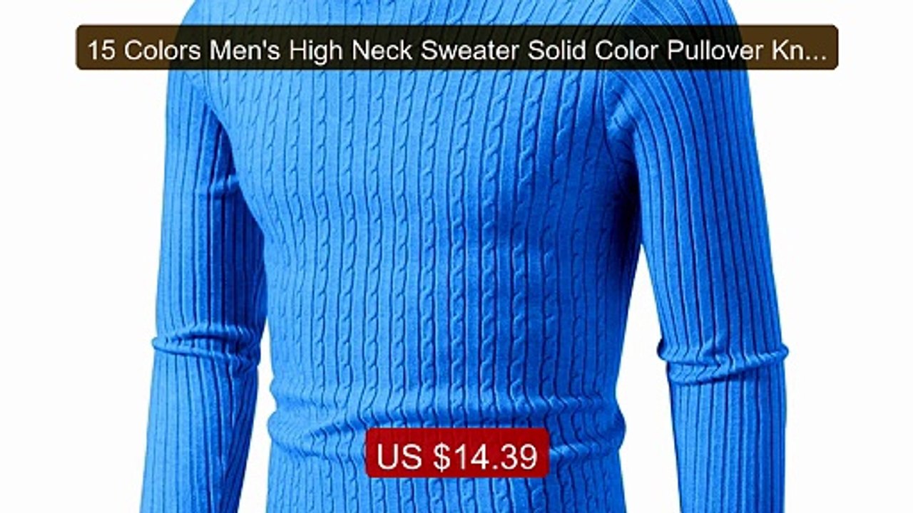 15 Colors Men's High Neck Sweater Solid Color Pullover Knitted War... -- Best Deal 2026 | Shop Now!