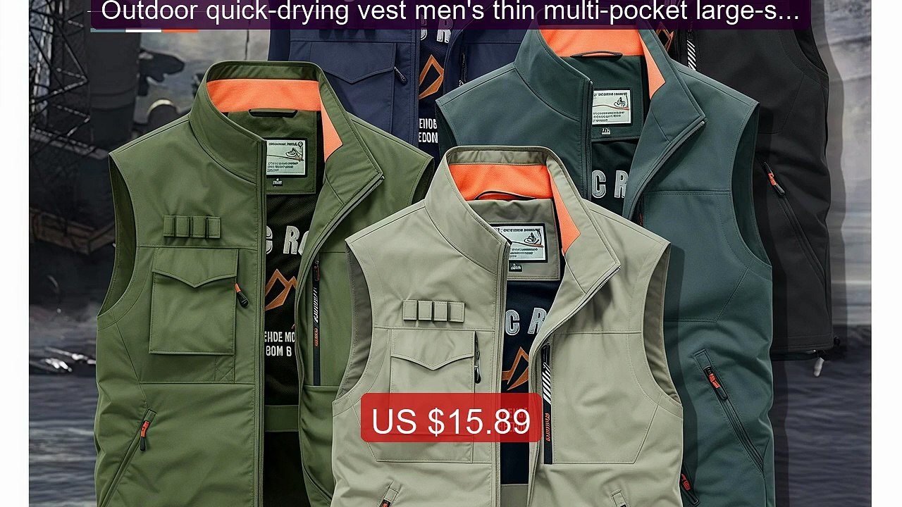 Outdoor quick-drying vest men's thin multi-pocket large-sized fish... -- Best Deal 2026 | Shop Now!