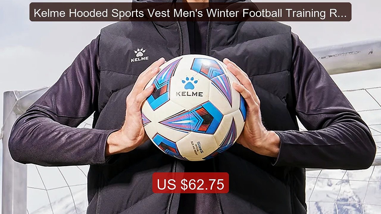 Kelme Hooded Sports Vest Men's Winter Football Training Run... -- Top Pick 2026 | Unbeatable Price!