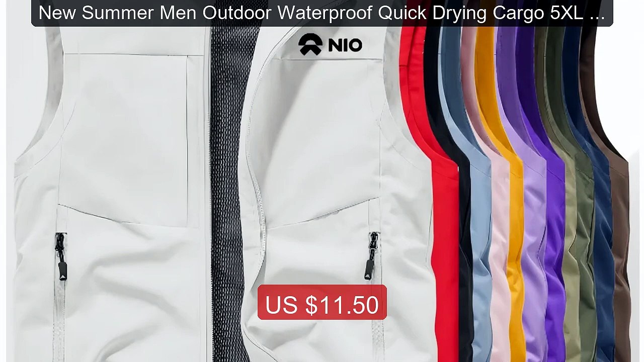 New Summer Men Outdoor Waterproof Quick Drying Cargo 5XL Vests Mal... -- Best Deal 2026 | Shop Now!