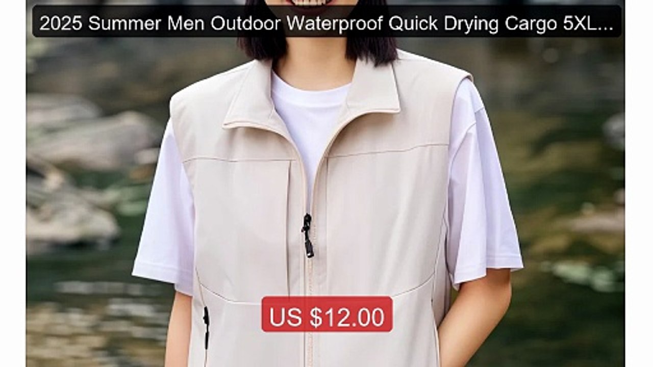 2025 Summer Men Outdoor Waterproof Quick Drying Cargo 5XL Vest... -- Hot Deal 2026 | Limited Offer!