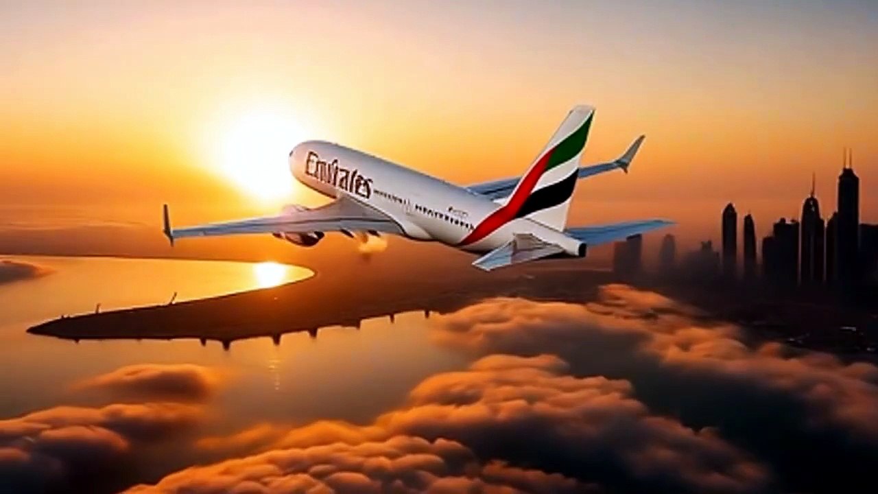Emirates Meets Burj Khalifa ✈️✨ Dubai’s Iconic Skyline