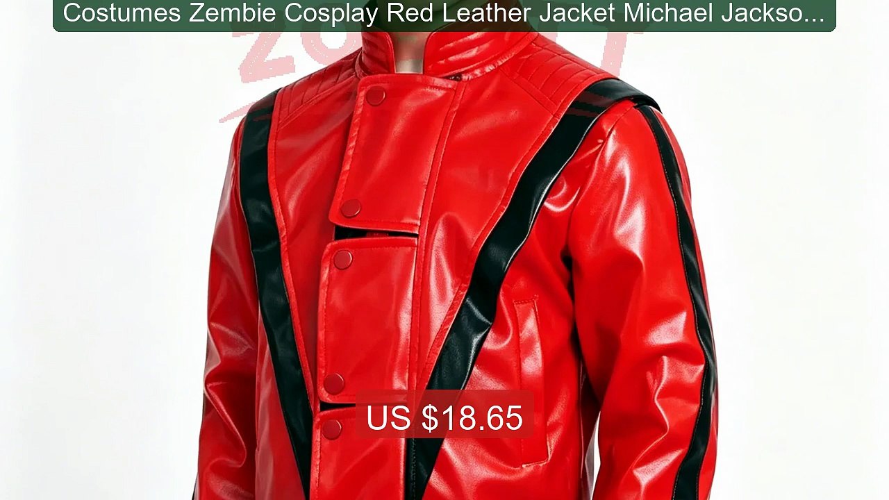 Costumes Zembie Cosplay Red Leather Jacket Michael Jackson Thriller... -- Top Rated 2026 | Buy Now!