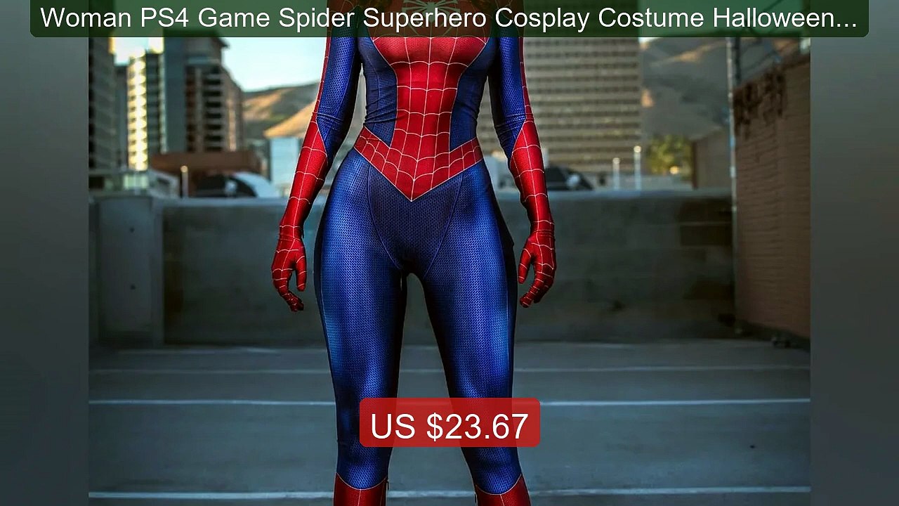 Woman PS4 Game Spider Superhero Cosplay Costume Halloween Body... -- Hot Deal 2026 | Limited Offer!