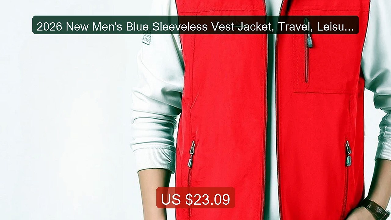 2026 New Men's Blue Sleeveless Vest Jacket, Travel, Leisure, ... -- Amazing Value 2026 | Must Have!