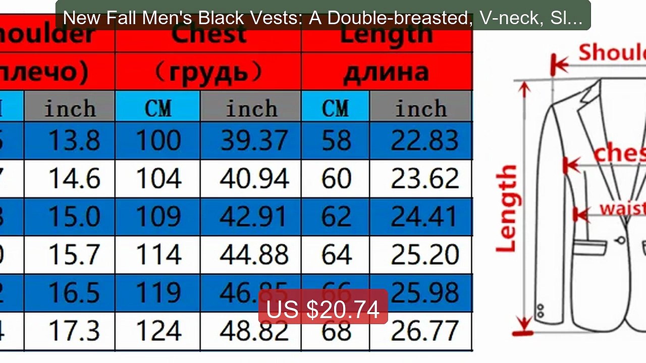 New Fall Men's Black Vests: A Double-breasted, V-neck, Sleeveless ... -- Best Deal 2026 | Shop Now!