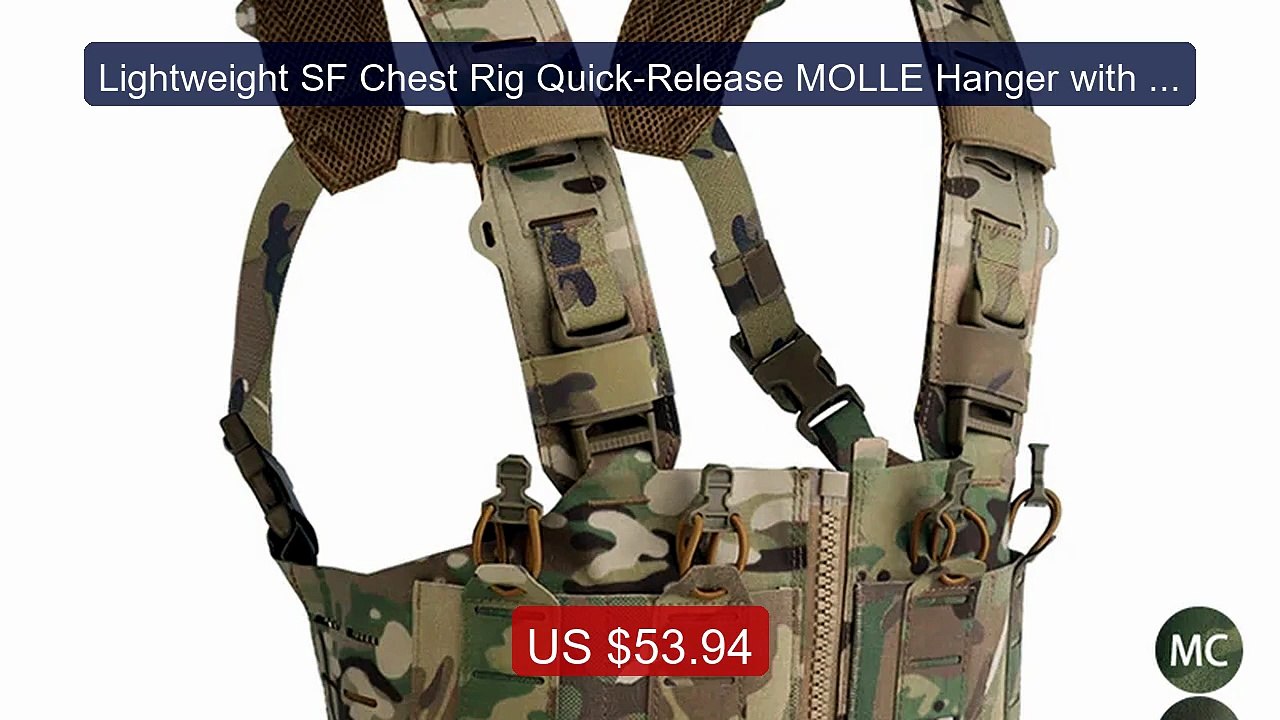 Lightweight SF Chest Rig Quick-Release MOLLE Hanger with Zippe... -- Best Buy 2026 | Great Quality!