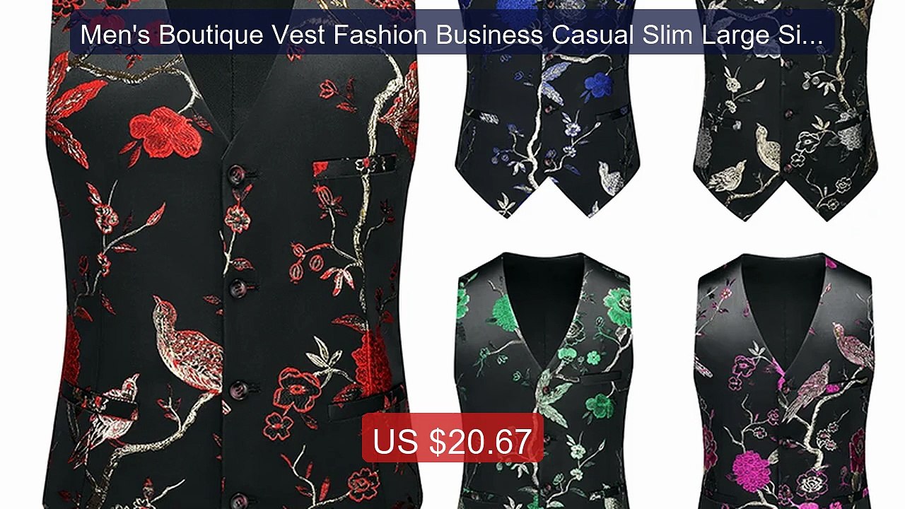 Men's Boutique Vest Fashion Business Casual Slim Large Size Pa... -- Hot Deal 2026 | Limited Offer!
