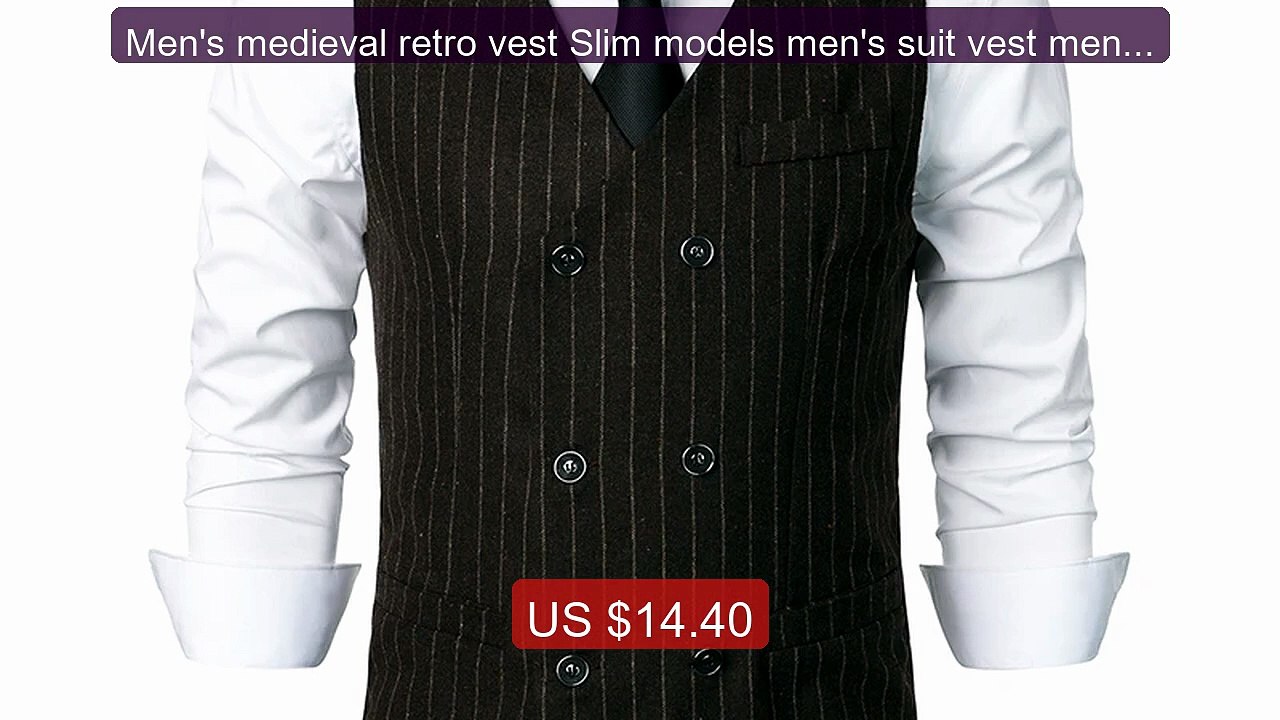 Men's medieval retro vest Slim models men's suit vest men's undersh... -- Top Rated 2026 | Buy Now!