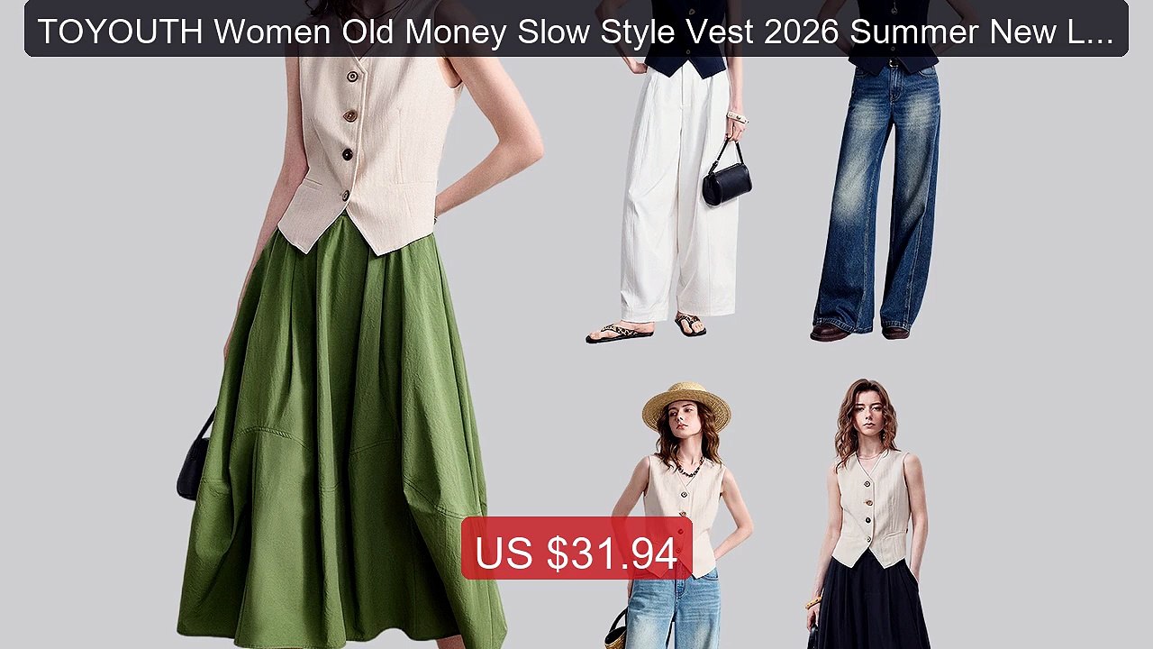 TOYOUTH Women Old Money Slow Style Vest 2026 Summer New Lyoce... -- Amazing Value 2026 | Must Have!