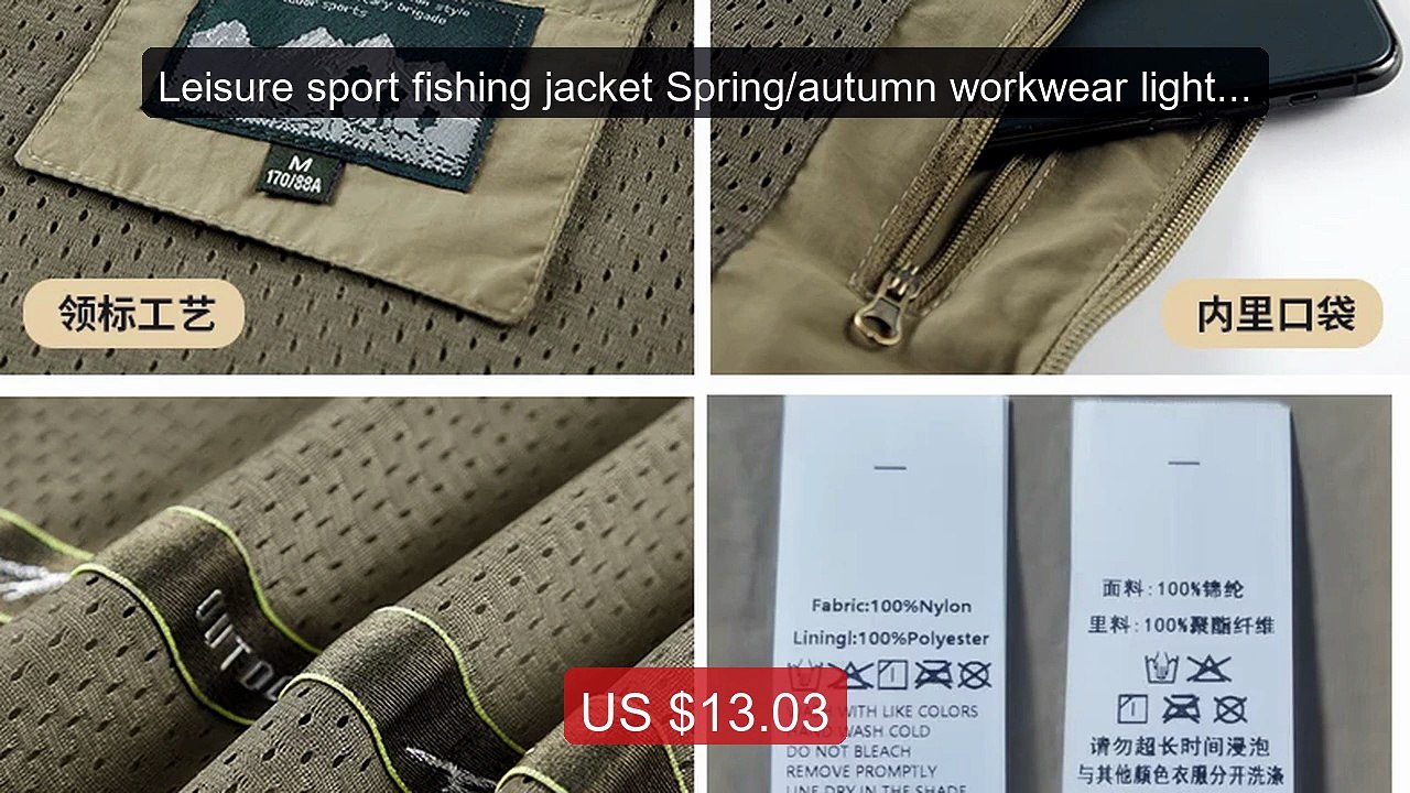 Leisure sport fishing jacket Spring/autumn workwear lightweigh... -- Best Buy 2026 | Great Quality!