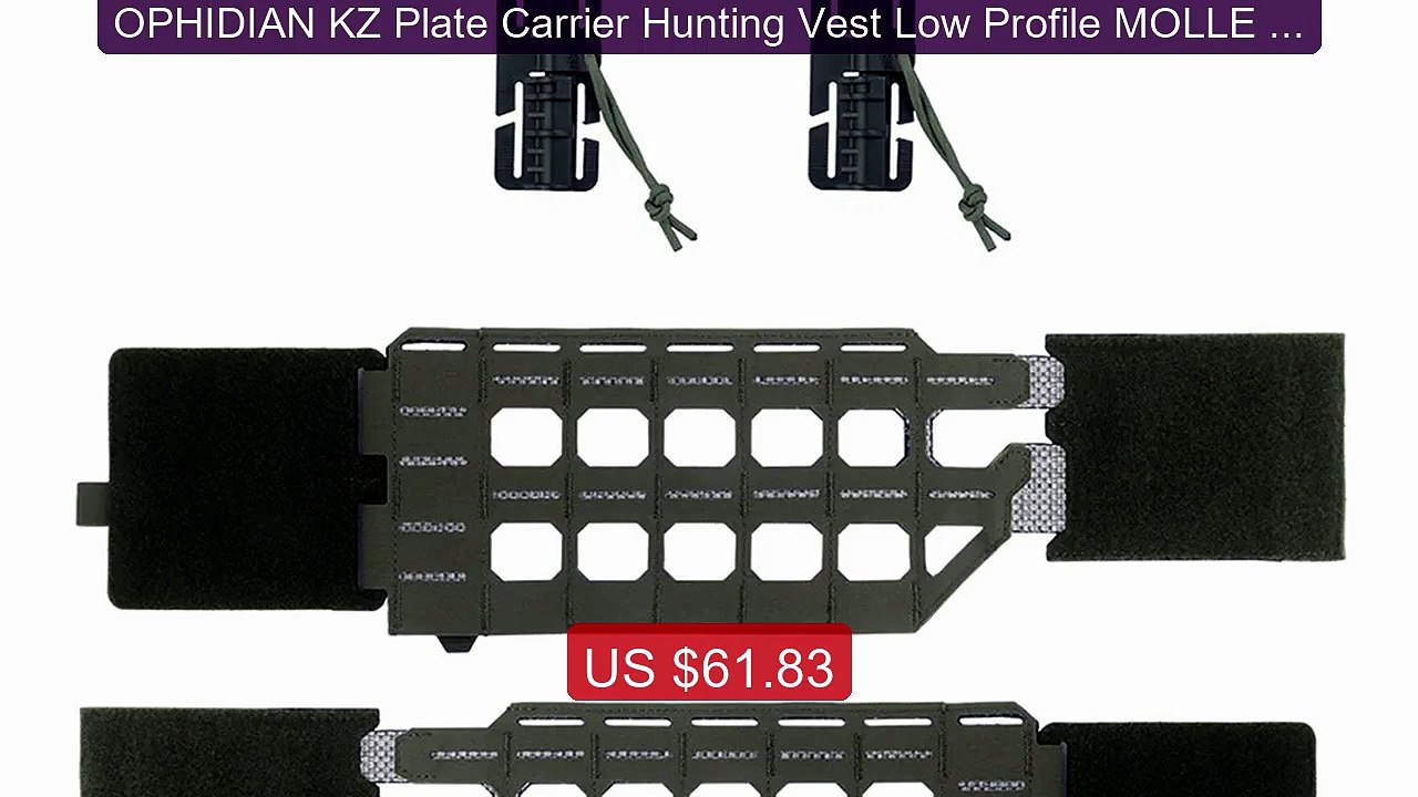 OPHIDIAN KZ Plate Carrier Hunting Vest Low Profile MOLLE Quick... -- Best Buy 2026 | Great Quality!